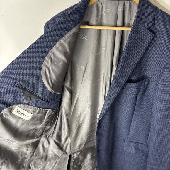 Austin Reed Signature Blazer Men’s 44R Blue Wool Super 110s Piacere Fabric - Picture 8 of 8